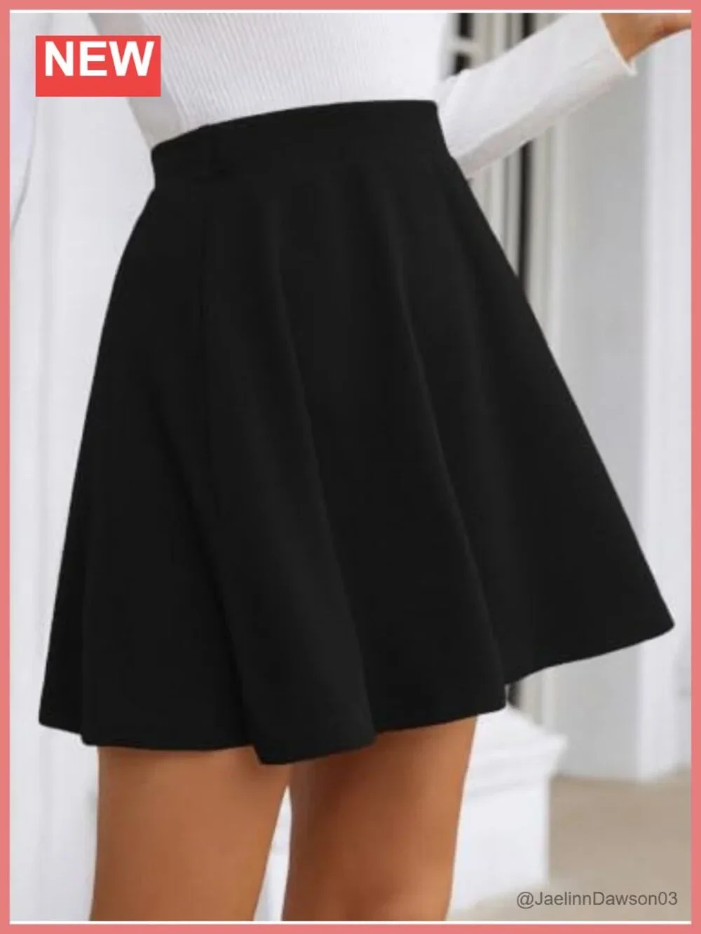 Women's Skort with Built-in Shorts, High Waisted Flared Skater Tennis Skirt